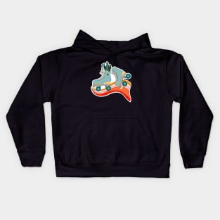 Quad Skate Rainbow with Succulents and Cactus Kids Hoodie